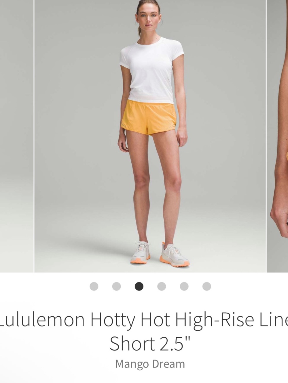 Lululemon Hotty Hot High Rise Shorts 2.5” Mango Dream Sz 8 - Picture 6 of 11